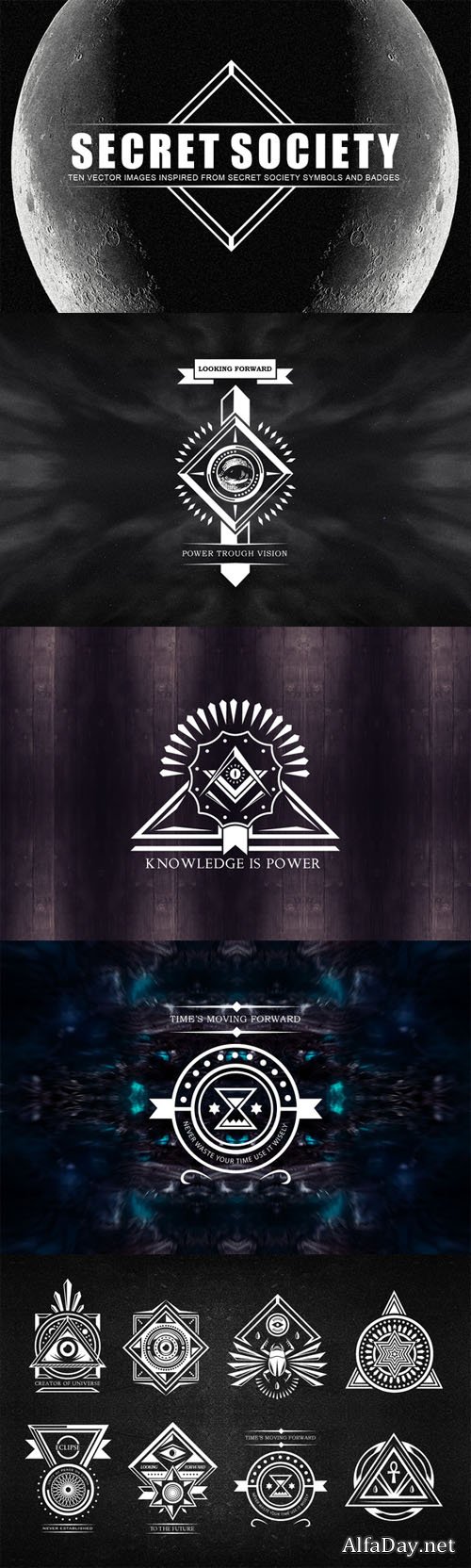 Secret Society Badges - Creativemarket 12593
