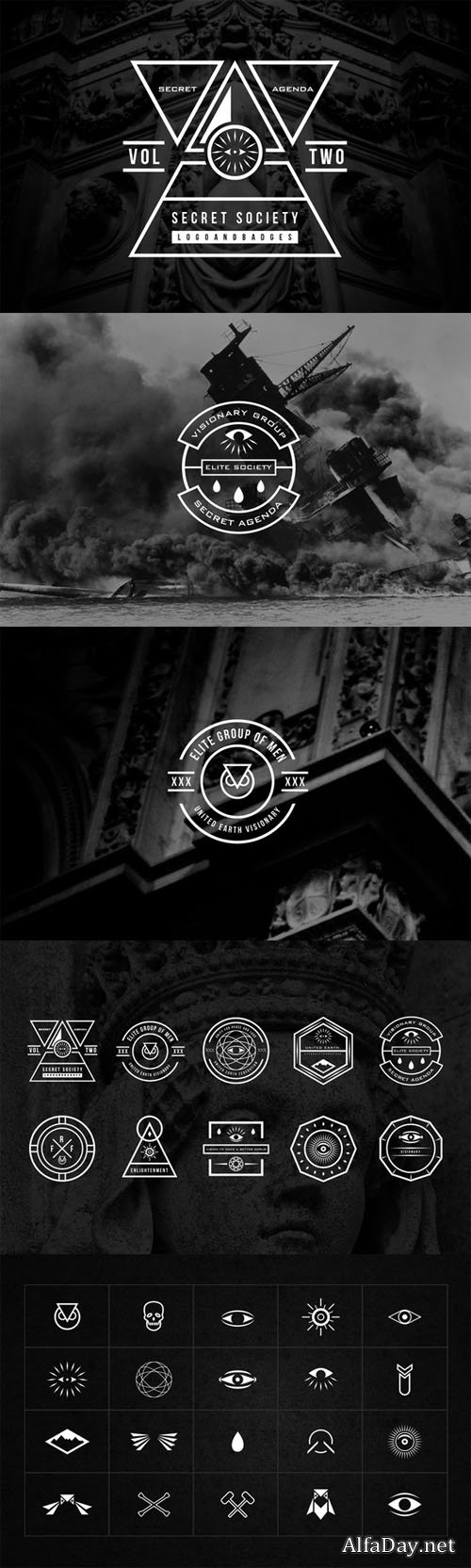 Secret Society Badges 2 - Creativemarket 20803