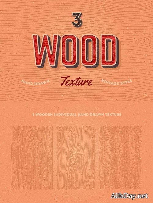 3 Wood individual textures - Creativemarket 107429