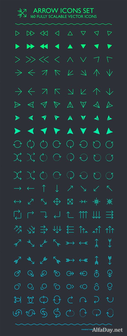 Arrow Icons Set - Creativemarket 212077