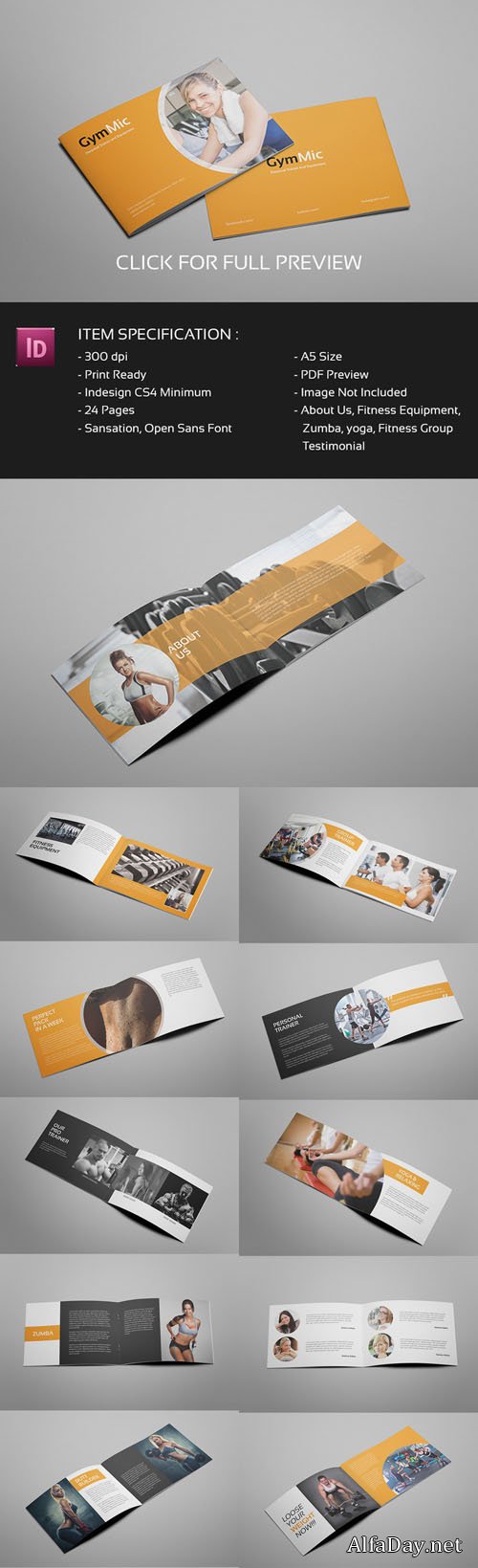 ����� ������� ������� / Gymmic A5 Fitness and Gym Brochure