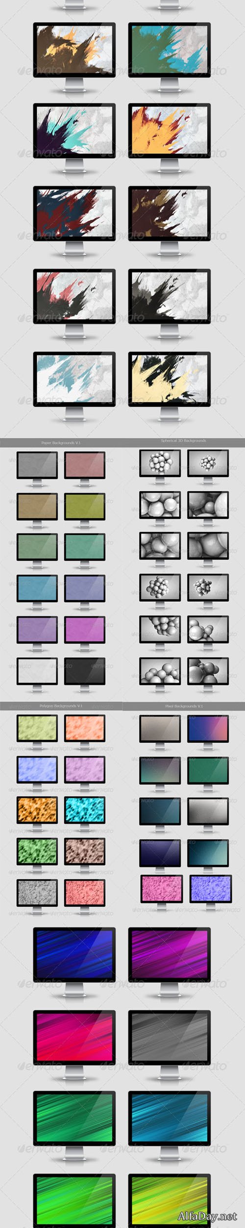 Miscellaneous Background Bundle V.1 - Graphicriver 7564028