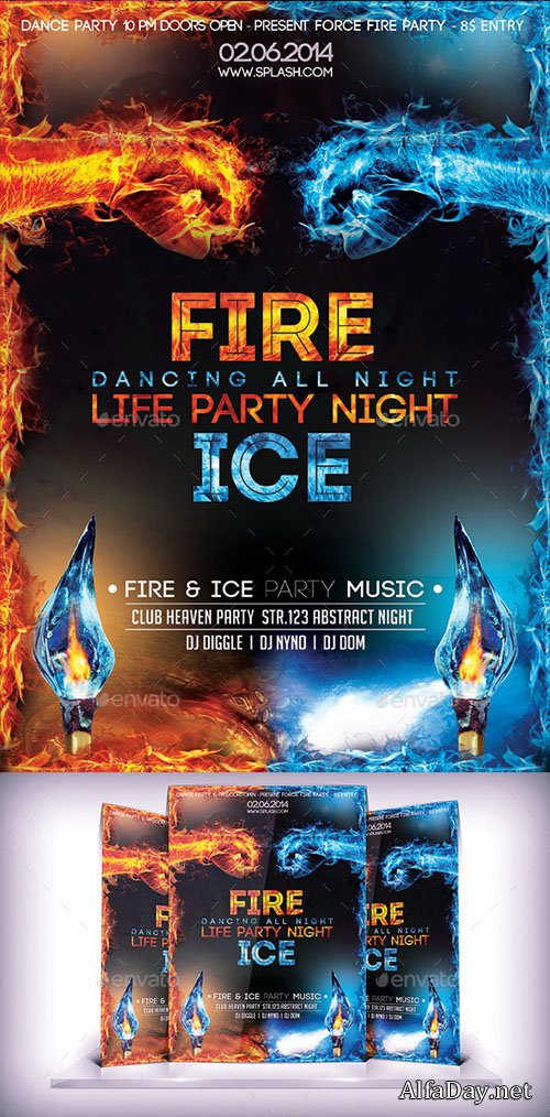 Fire & Ice Party Flyer - Graphicriver 9221177