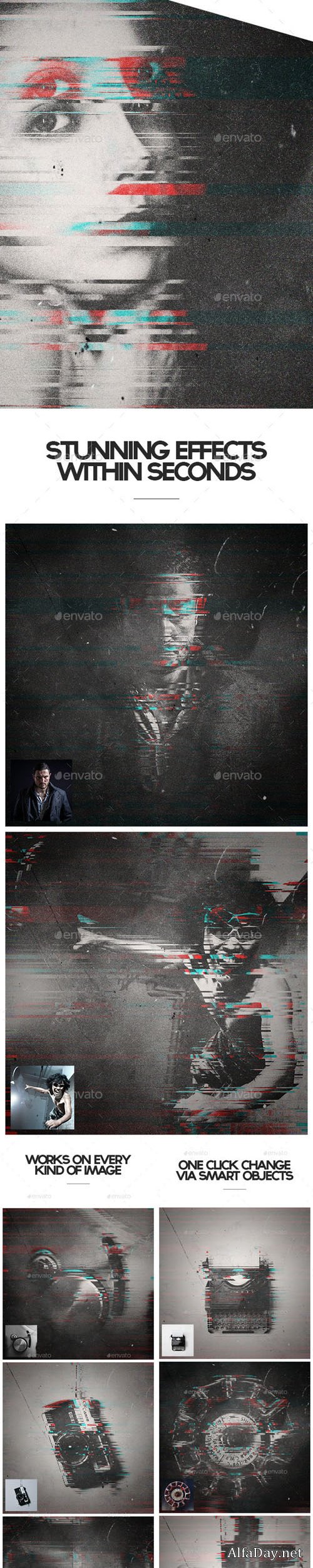 Glitch Square Photoeffect - Graphicriver 11040111