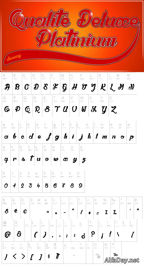 Qualite Deluxe Platinium Font