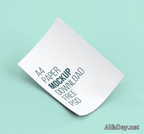 A4 Paper Mock-Up PSD Template
