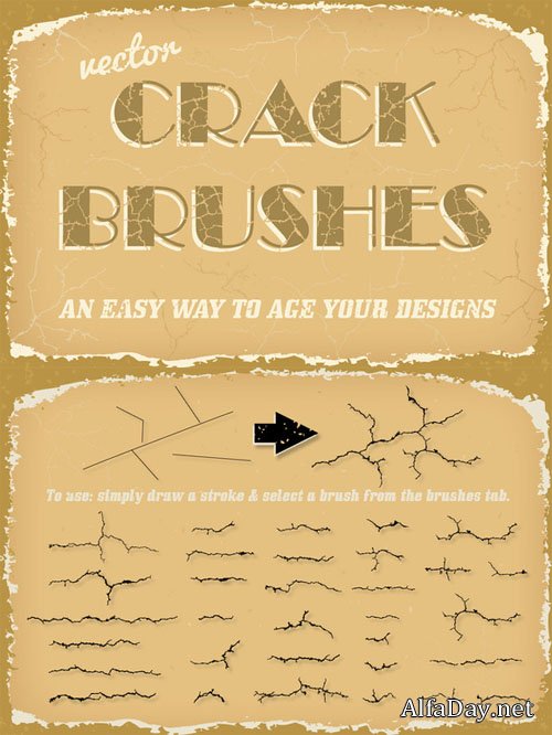 Creativemarket - Vector Crack Brushes 101089