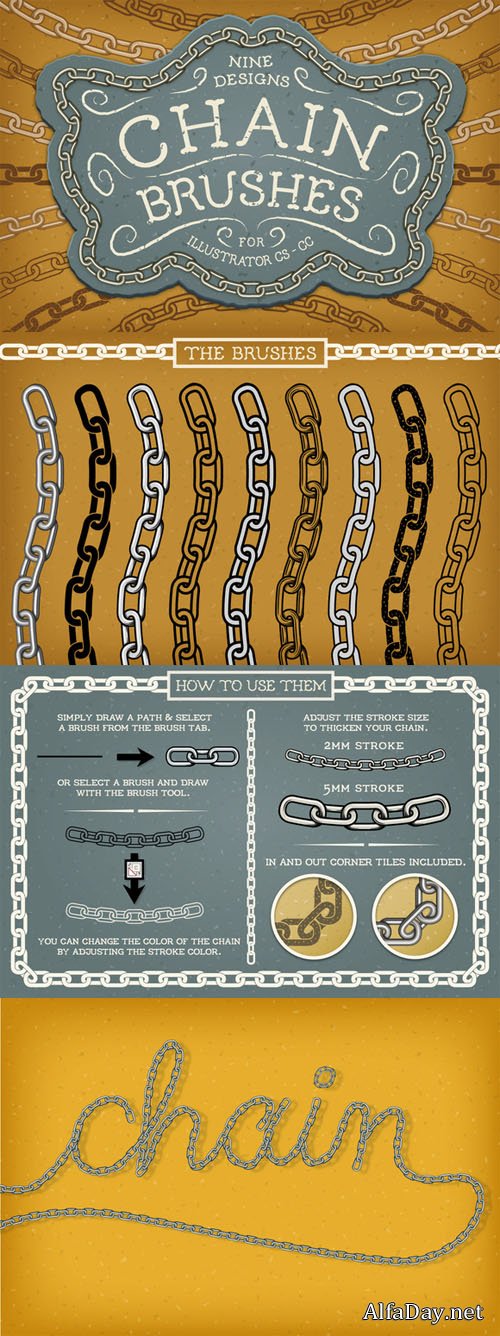 Creativemarket - Chain Brushes 212081