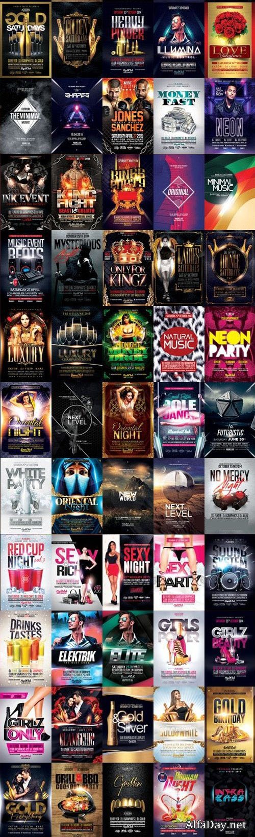 120 Premium Print Party Flyers Templates Mega Bundle