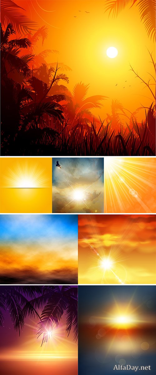 Stock Sunrise Background Vectors