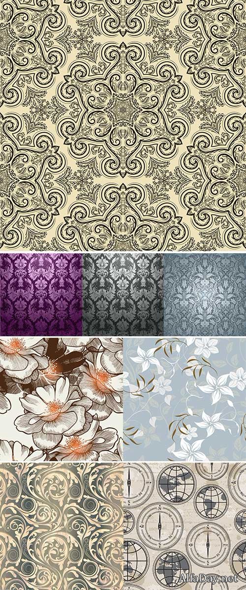  Stock - Seamless Wallpaper, Vectors Background