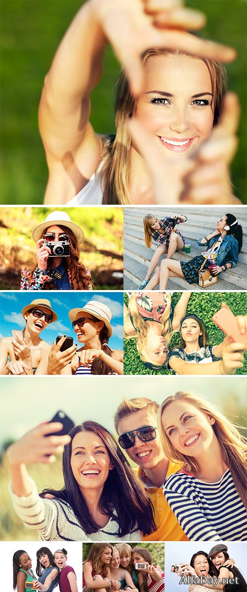 Stock Photos - Girls having fun pictures