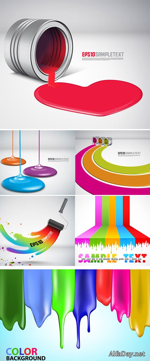 Stock - Vector Paint Dripping