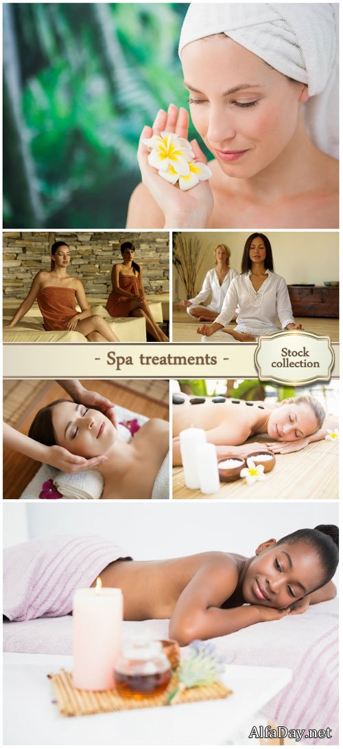 Spa treatments, woman - stock photos