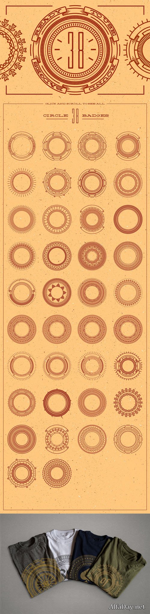 Creativemarket - 38 Line Badges 205599