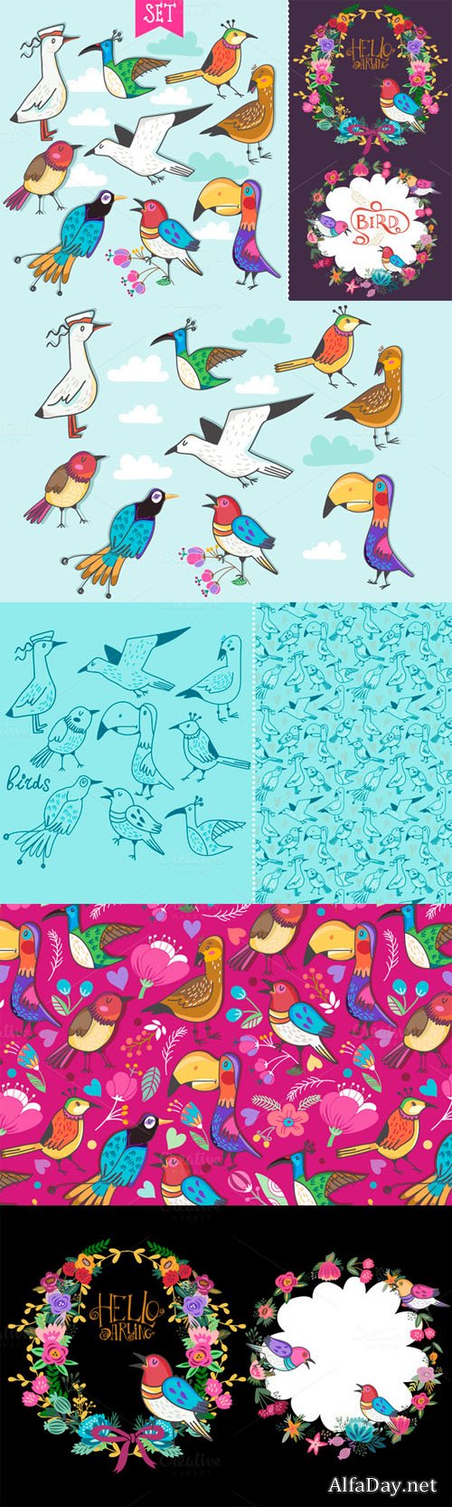 Creativemarket - Birds 101290
