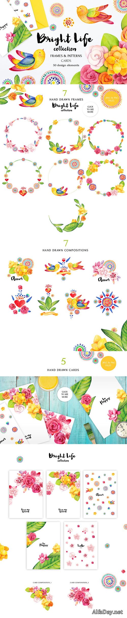 Creativemarket - Bright life watercolor set 235213