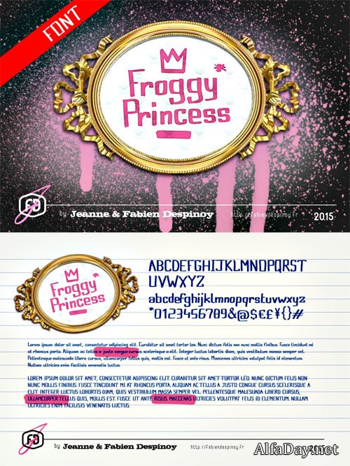 Froggy Pincess Handdrawn Font