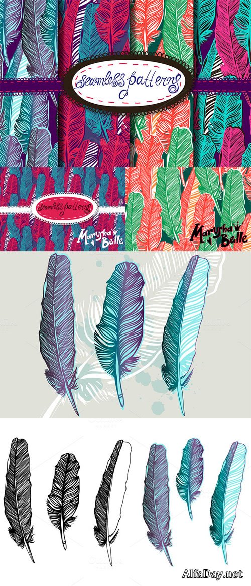 Creativemarket - Feathers set 28968