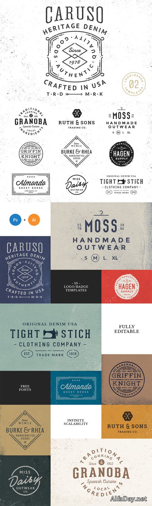 10 Logo/Badge Templates Vol.2 - Creativemarket 115360