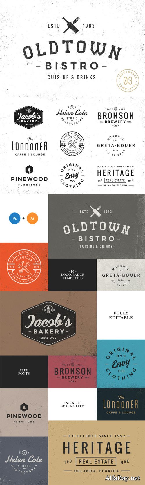10 Logo/Badge Templates Vol.3 - Creativemarket 160207