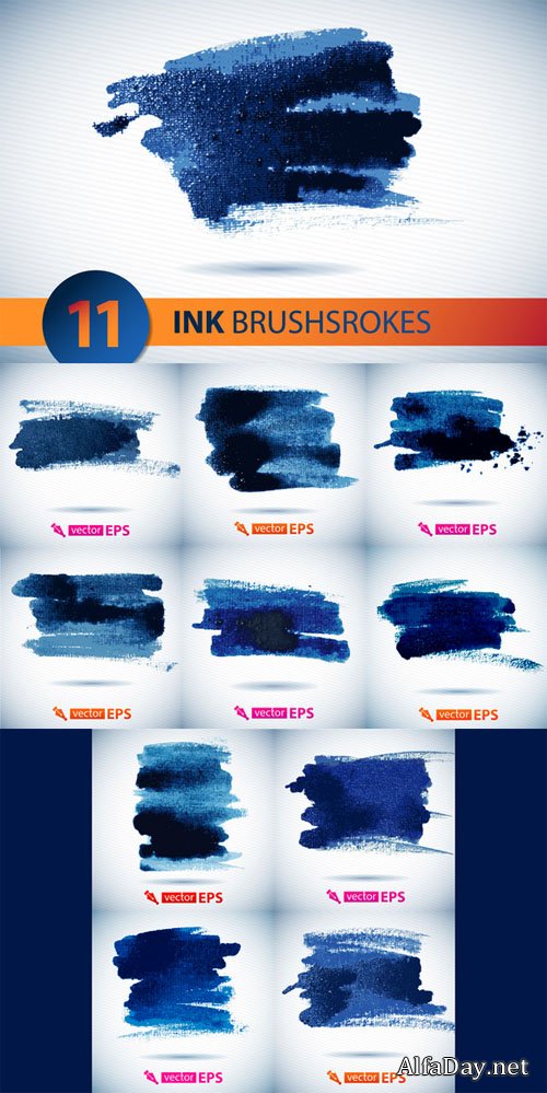 Creativemarket - Vector ink brushstroke set 18362