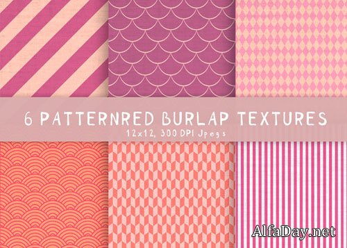 Creativemarket - 6 Burlap patterned textures 194774