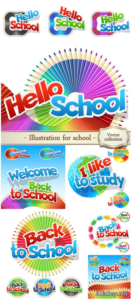 Vector illustration for school, study, education theme