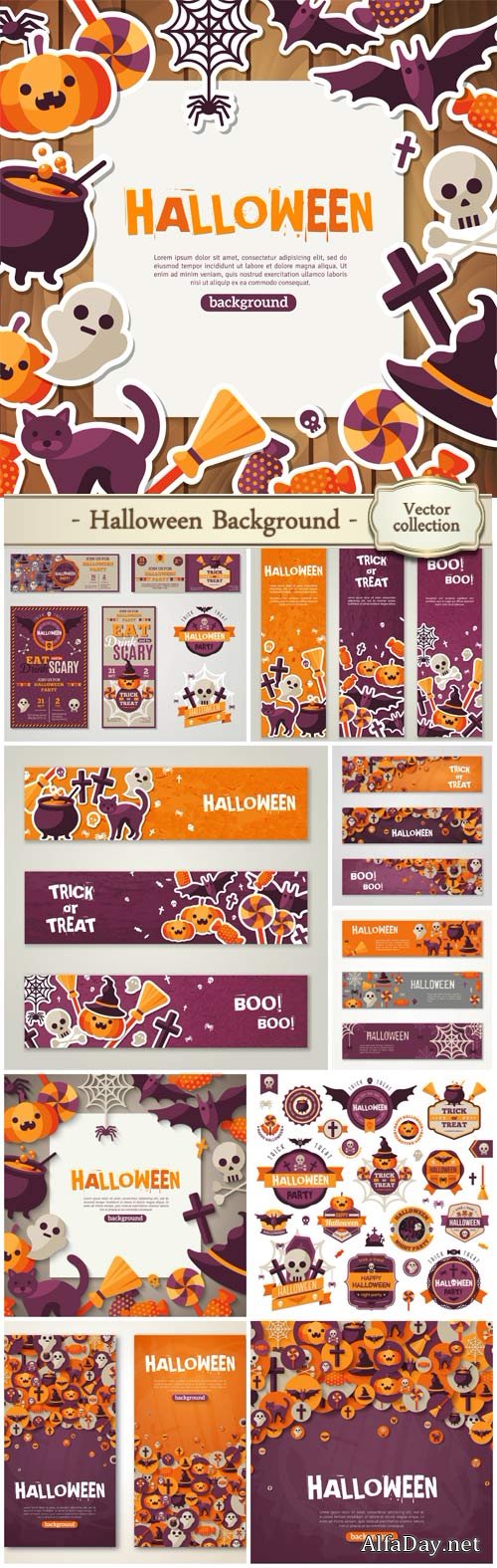 Halloween background vector