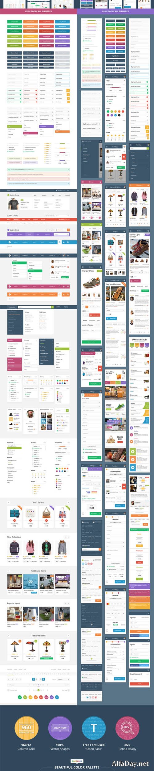 Creativemarket - Lucky Store UI Kit 30012