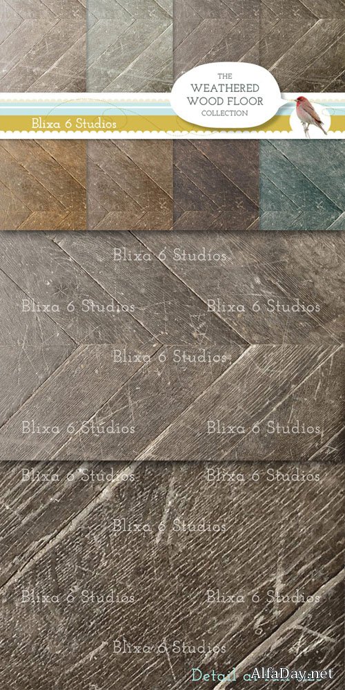 Creativemarket - Weathered Wood Background Textures 16770