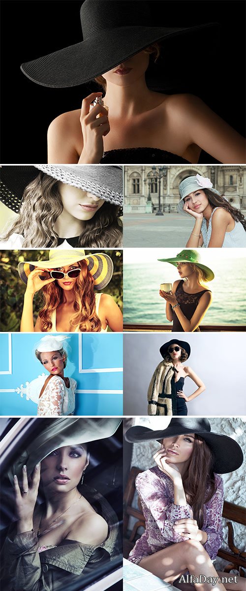  Stock Image Woman in elegant hat