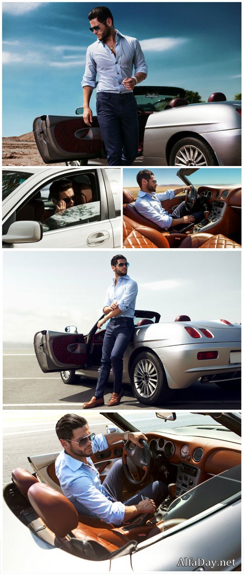 Stylish man near the car - Stock photo