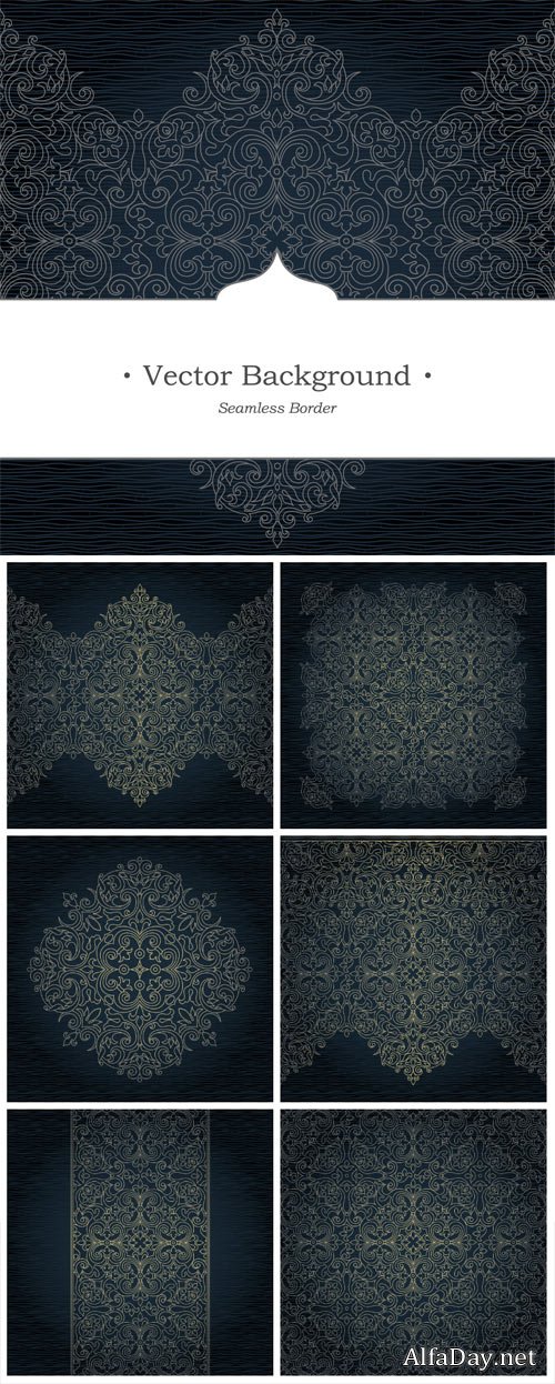 Vector vintage pattern in eastern style