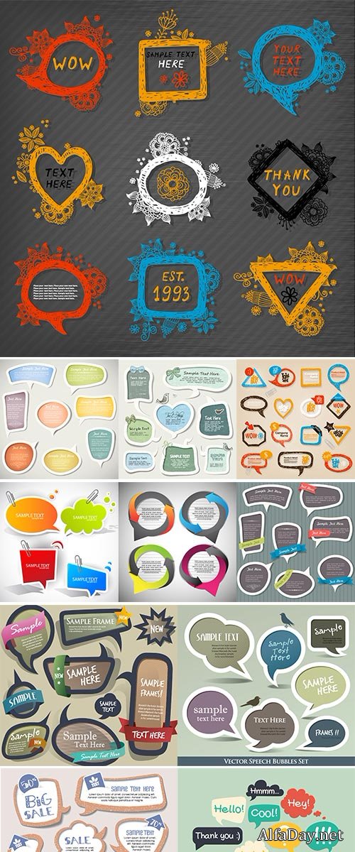 Stock Speech bubbles set