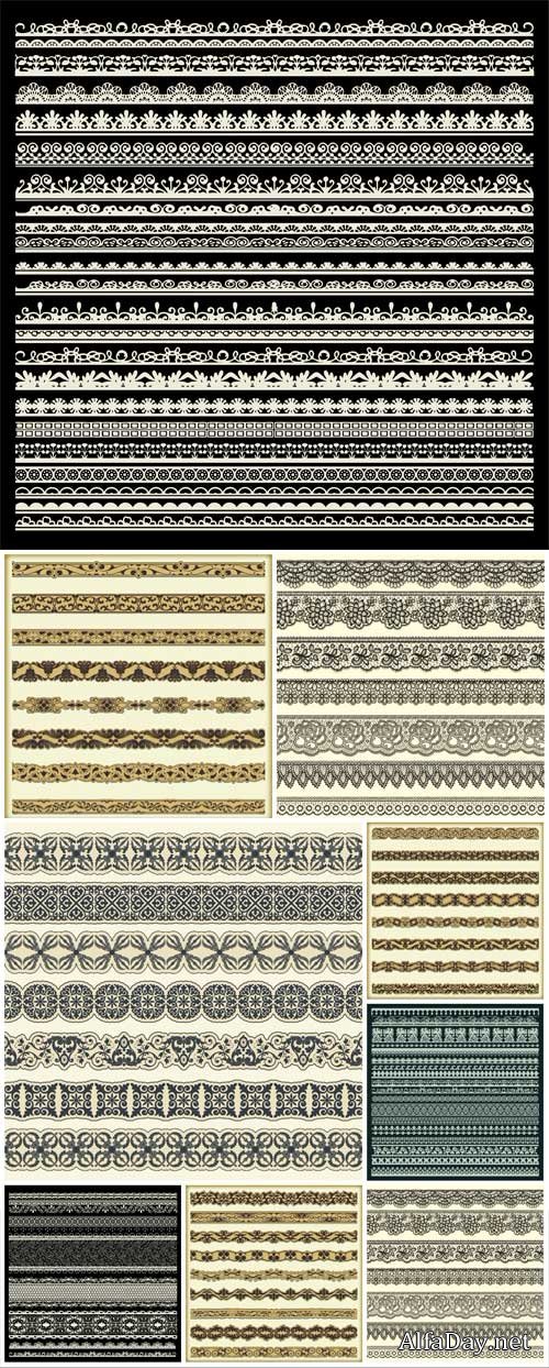 Decorative borders stylized like laces