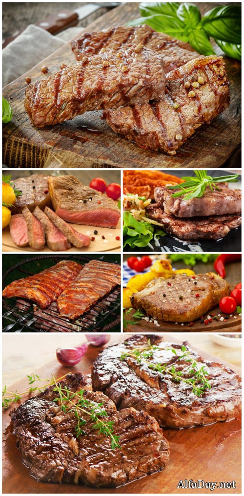 Meat, vegetables and spices - Stock photo