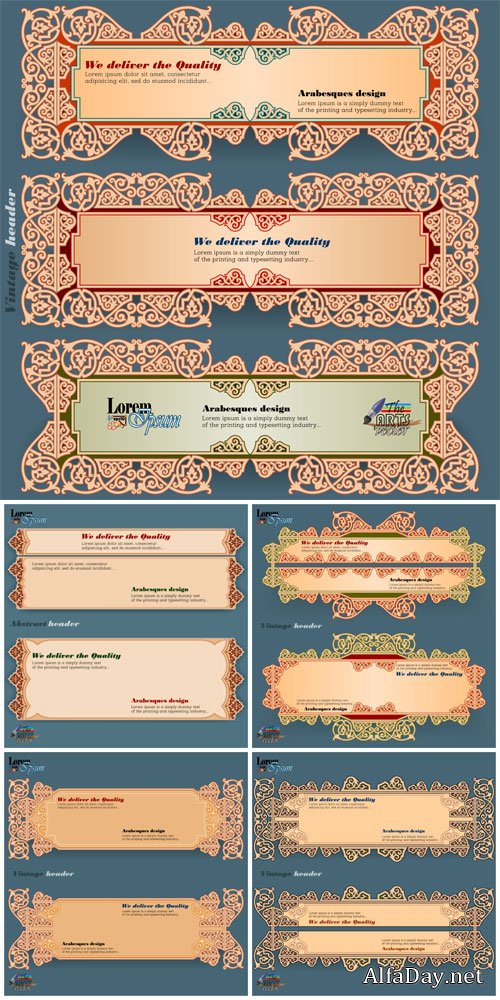 Vintage decorative arabesques design