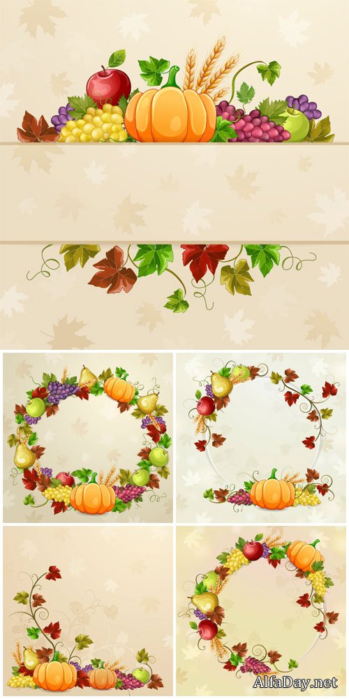 Autumn illustration for thanksgiving day