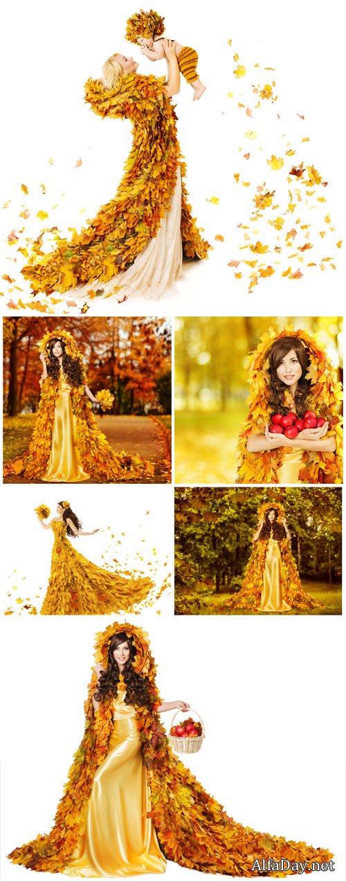 Woman in the image of the autumn - Stock photo