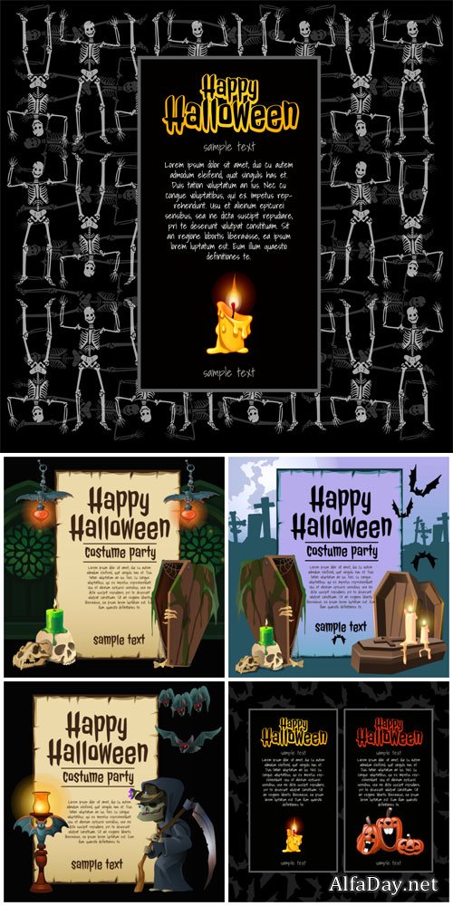 Happy Halloween card with sample text