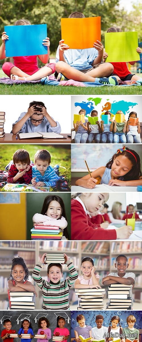 Stock Image Children With Books