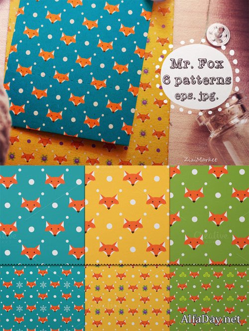 Mr. Fox Pattern - Creativemarket 141654