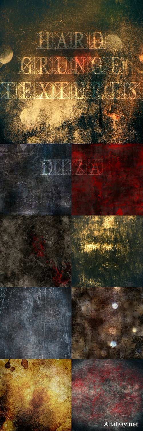 Hard grunge textures overlap