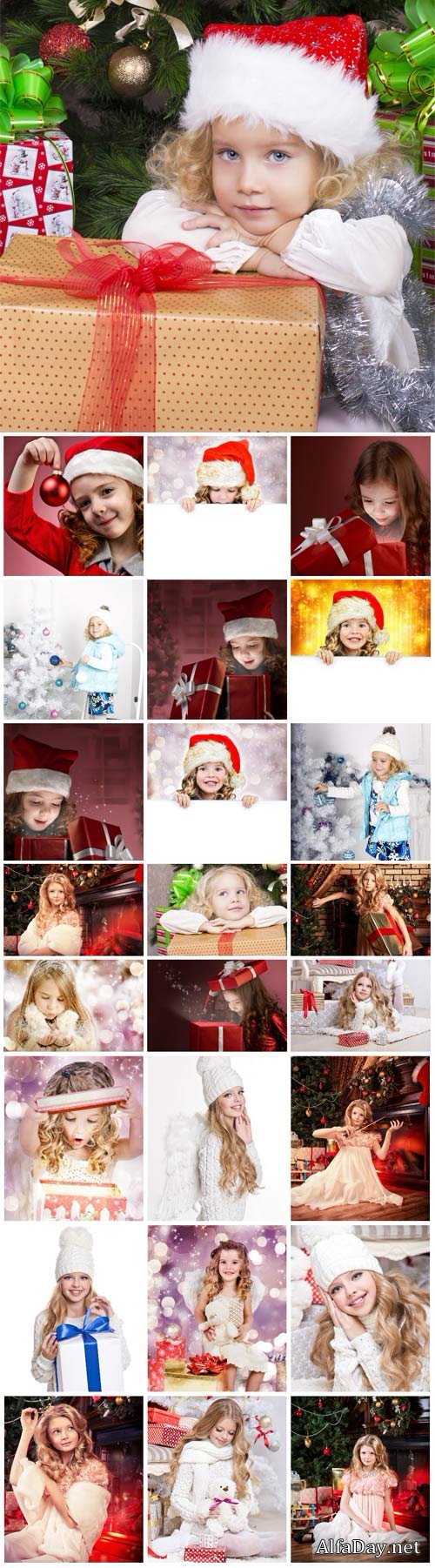 Christmas, children, new year - Stock photo