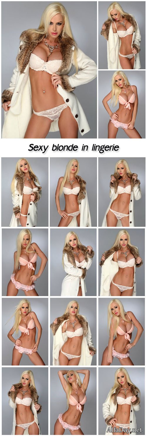Sexy blonde in lingerie