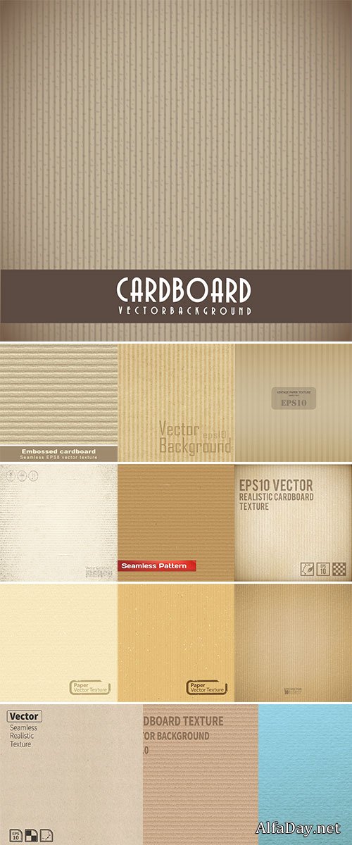 ��������� ������ ��������� ������� / Stock seamless cardboard texture vector