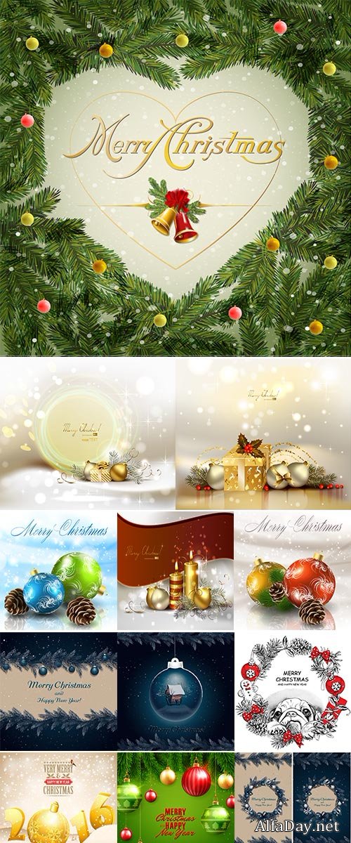 Stock christmas ball on the fir branch covered with snow vector
