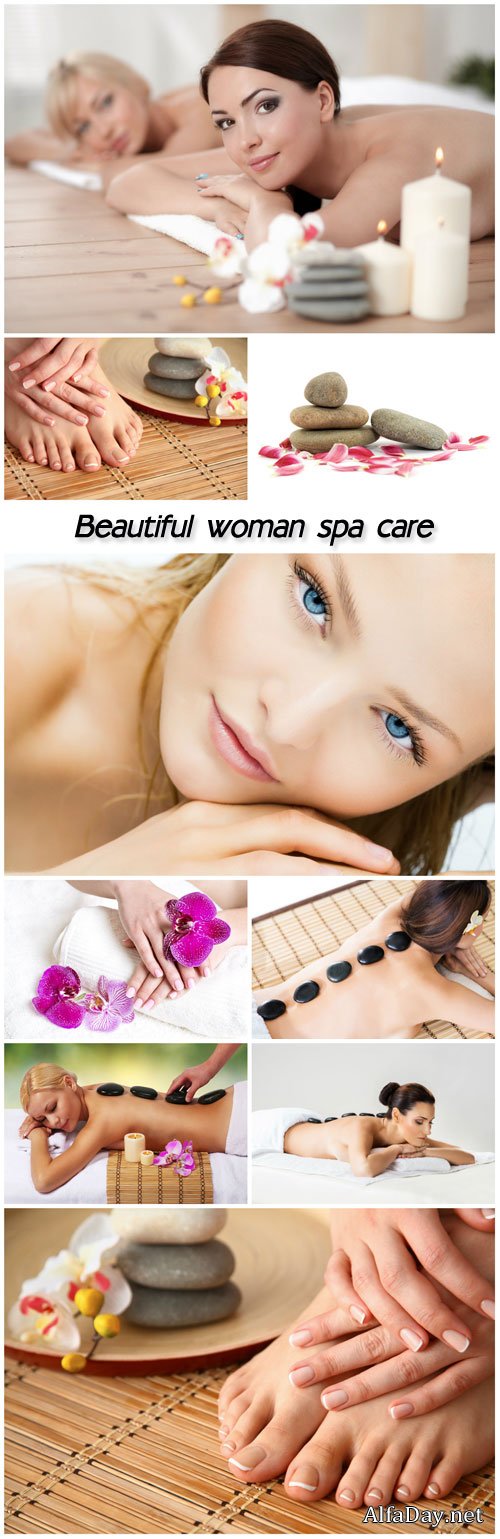 Beautiful woman spa care