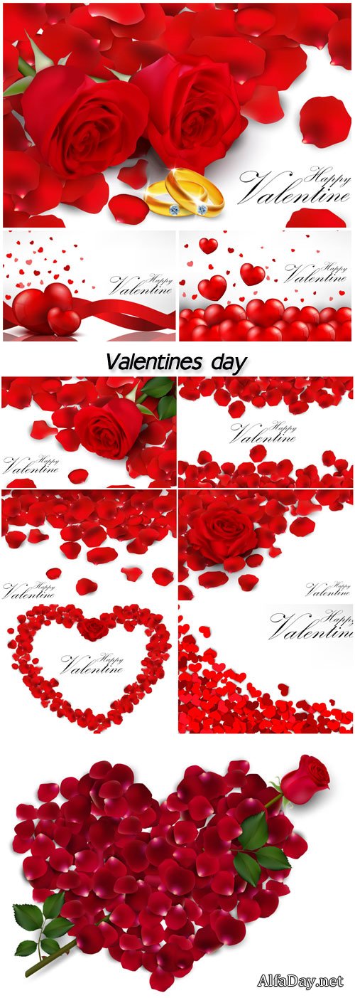 Valentines day, heart, beautiful roses